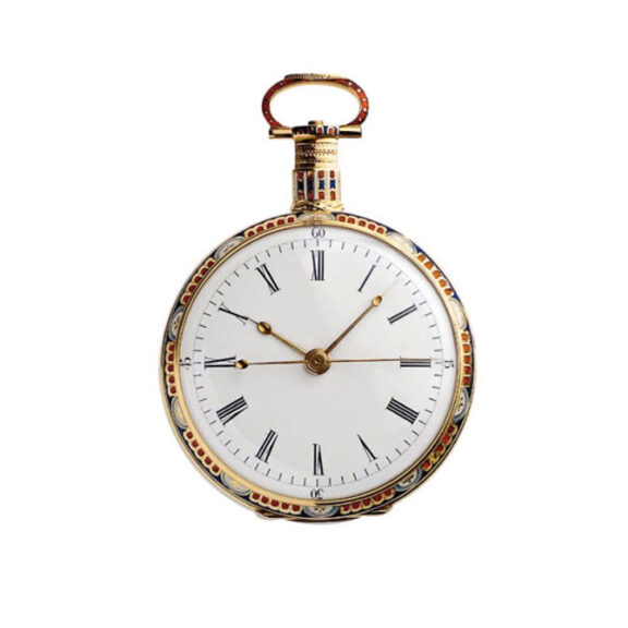 Swiss gold enamel pocket watch for the Chinese market Circa 1820 Swiss gold enamel pocket watch for the Chinese market Circa 1820