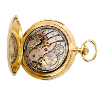 Swiss gold minute repeating hunting case watch Circa 1911