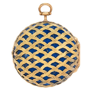 German 18 carat gold and lapis lazulli verge watch Circa 1780