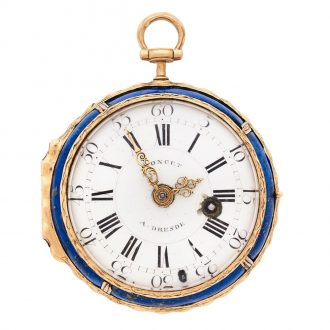 German 18 carat gold and lapis lazulli verge watch Circa 1780 German 18 carat gold and lapis lazulli verge watch Circa 1780