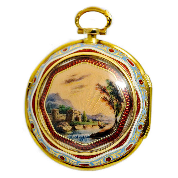 English gold enamel triple cased watch for Ottoman market Circa 1817