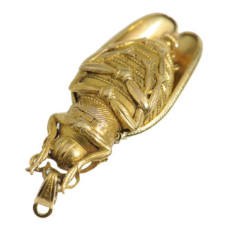 Swiss gold, enamel and diamond scarab form watch Circa 1910