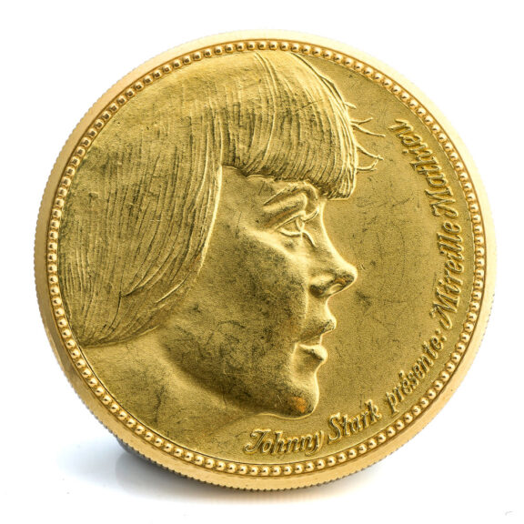 Fine and rare Swiss 18 carat yellow gold coin watch Circa 1980 Fine and rare Swiss 18 carat yellow gold coin watch Circa 1980