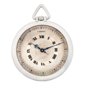 French platinum open faced watch by Cartier Circa 1930