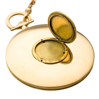 Fine French gold open faced lever pocket watch Circa 1930