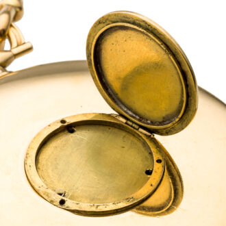 Fine French gold open faced lever pocket watch Circa 1930