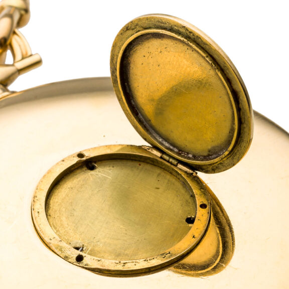 Fine French gold open faced lever pocket watch Circa 1930 Fine French gold open faced lever pocket watch Circa 1930