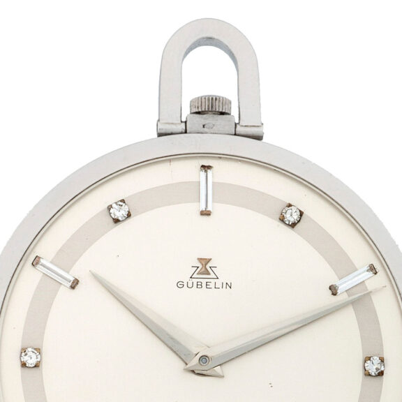 Fine Swiss platinum diamond set pocket watch Circa 1930 Fine Swiss platinum diamond set pocket watch Circa 1930