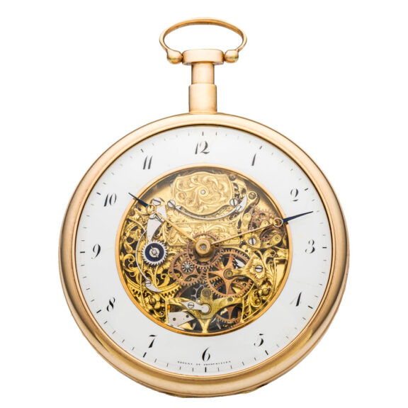 Swiss gold skeletonized quarter repeating watch Circa 1815