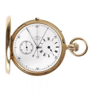 English gold chronograph and central minute counter Circa 1865