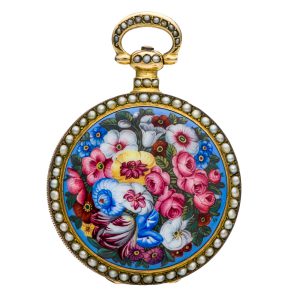Swiss gilt and enamel watch for the Chinese market Circa 1860