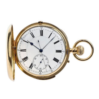 English hunting cased minute repeating pocket watch Circa 1898
