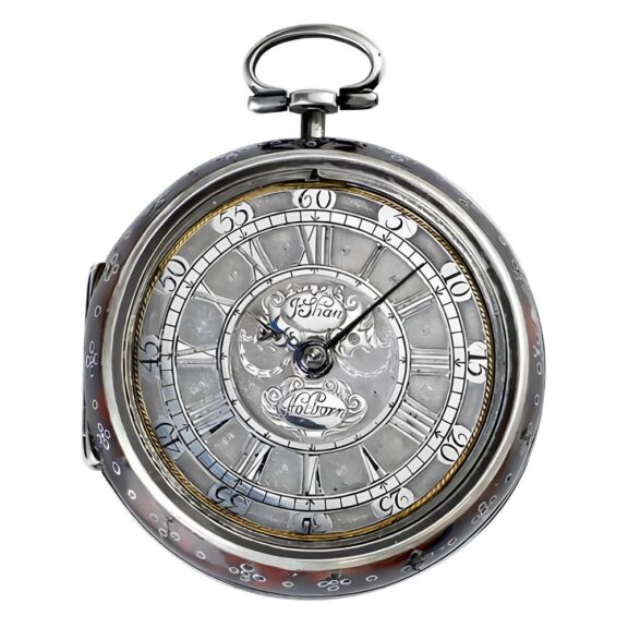 English silver pair cased verge pocket watch Circa 1690 English silver pair cased verge pocket watch Circa 1690