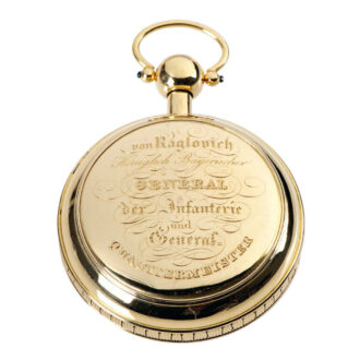 German gold quarter repeater with alarm Circa 1825