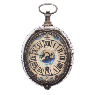 English silver and entirely in painted enamel watch Circa 1790