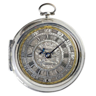 Dutch silver pair cased verge pocket watch Circa 1720