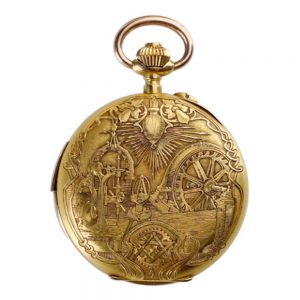 French gold repeating pocket watch with chronograph Circa 1910