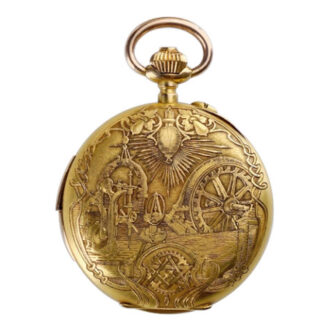 French gold repeating pocket watch with chronograph Circa 1910