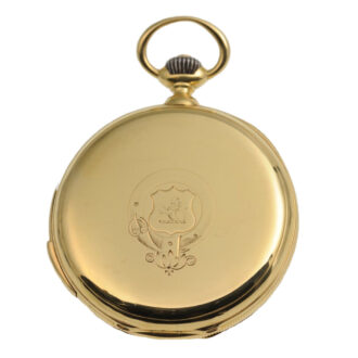 Swiss gold repeating hunting cased pocket watch Circa 1870