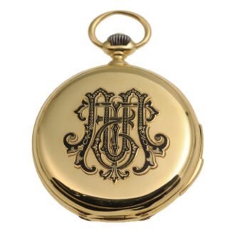 Swiss gold repeating hunting cased pocket watch Circa 1870