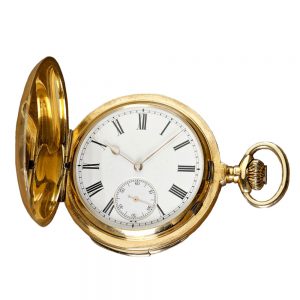 Heavy Swiss gold minute repeating pocket watch circa 1880