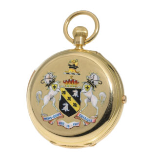 English gold repeating chronograph with linear calendar Circa 1896