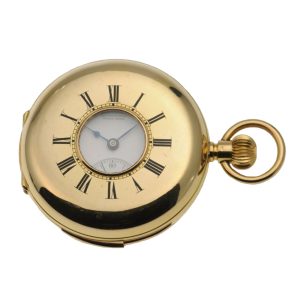 Swiss gold half hunter repeating pocket watch Circa 1890
