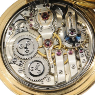 Swiss gold half hunter repeating pocket watch Circa 1890