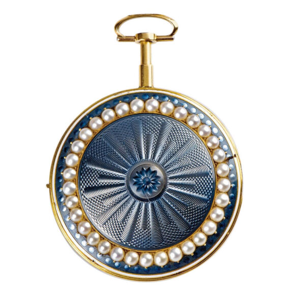 English gold and enamel repeating cylinder watch Circa 1810