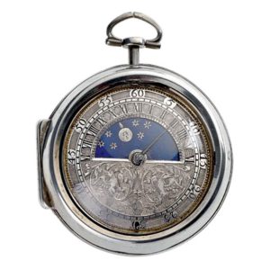 English silver watch with day and night indication Circa 1690