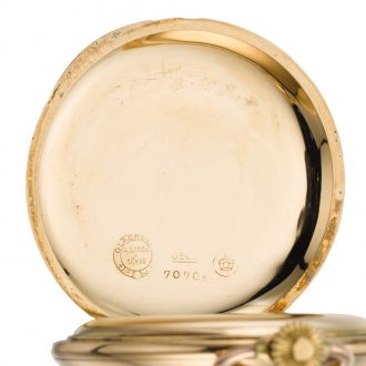 German hunting cased quarter repeating keyless lever watch Circa 1913