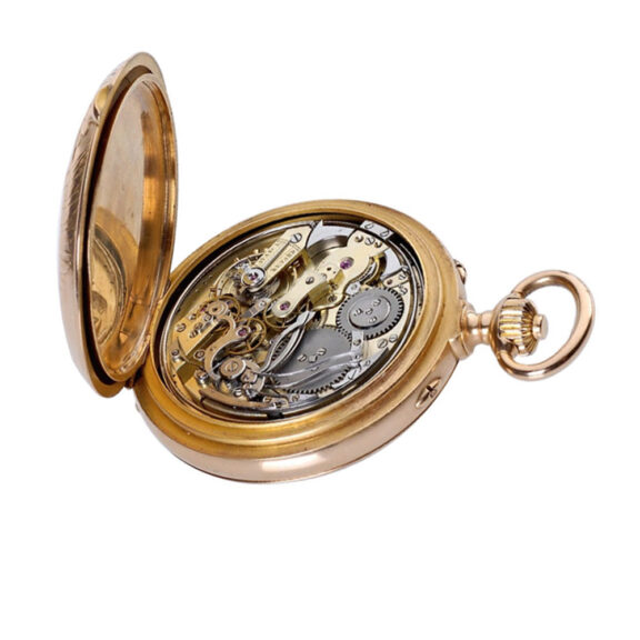 Gold minute repeater with day and month indication Gold minute repeater with day and month indication