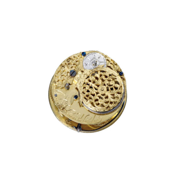 English silver watch with day and night indication Circa 1690 English silver watch with day and night indication Circa 1690