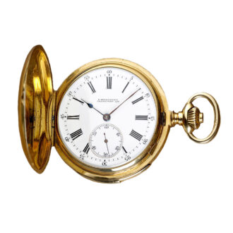 Swiss gold full hunting repeating pocket watch Circa 1910 Swiss gold full hunting repeating pocket watch Circa 1910