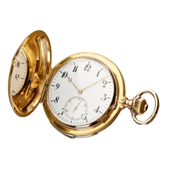 Swiss gold minute repeating carillon pocket watch Circa 1900 Swiss gold minute repeating carillon pocket watch Circa 1900