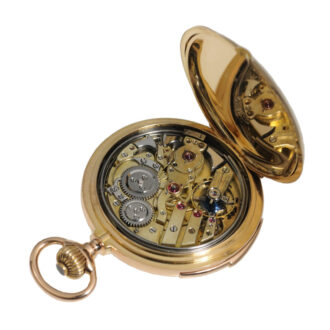 Swiss gold minute repeating carillon pocket watch Circa 1900
