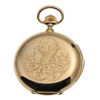 Swiss gold minute repeating carillon pocket watch Circa 1900