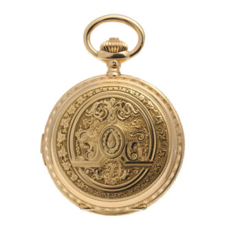 Swiss gold grande/petite sonnerie clock watch Circa 1880