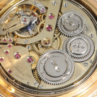 Swiss gold grande/petite sonnerie clock watch Circa 1880