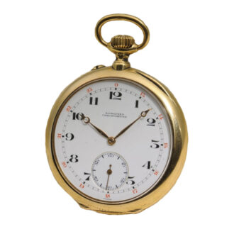 Swiss open faced chronometer pocket watch Circa 1912