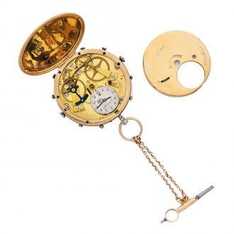 French gold médaillon montre à tact cylinder watch Circa 1800 French gold médaillon montre à tact cylinder watch Circa 1800