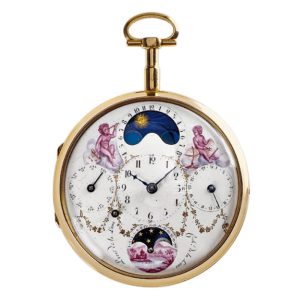 Swiss gold astronomical watch with “double wheel duplex escapement” circa 1800