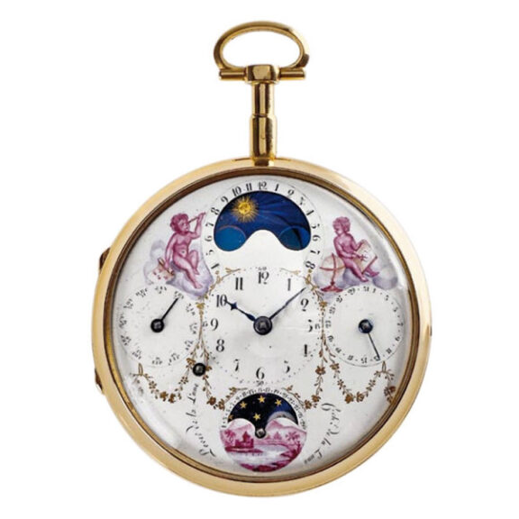 Swiss gold astronomical watch with “double wheel duplex escapement” circa 1800 Swiss gold astronomical watch with “double wheel duplex escapement” circa 1800