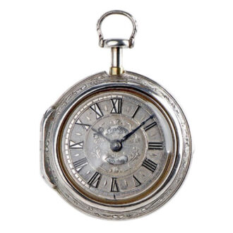 English silver half quarter repeating pocket watch Circa 1748
