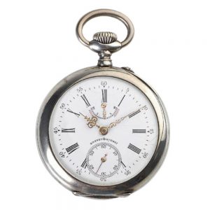 Swiss silver antimagnetic pocket watch with balance adjusting device Circa 1898