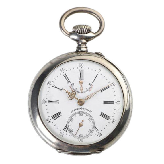 Swiss silver antimagnetic pocket watch with balance adjusting device Circa 1898