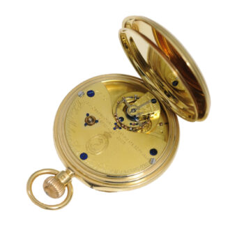 Fine English gold lever with 52½ minute carrousel Circa 1900