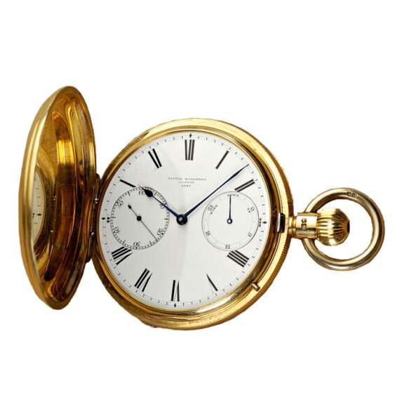 English gold lever with 30h power reserve indicator Circa 1884