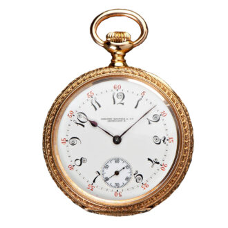 Swiss rose gold decorative pocket watch Circa 1910