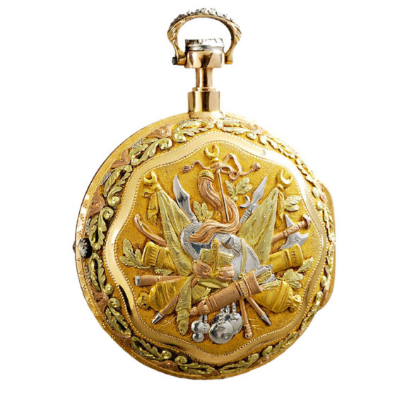 English gold double cased repeating cylinder watch Circa 1790